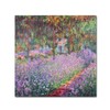 Trademark Fine Art Claude Monet 'The Artist's Garden at Giverny' Canvas Art, 14x14 BL01178-C1414GG